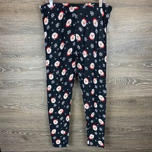 Planet Gold Santa Holiday Leggings NWT